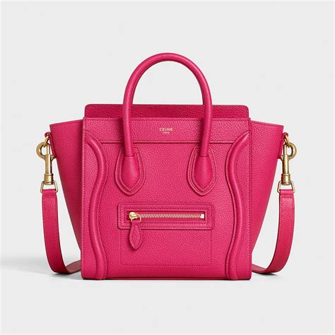 celine luggage desert rose|CELINE Drummed Calfskin Nano Luggage Desert Rose.